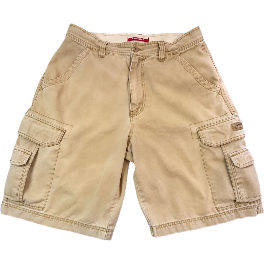 Unionbay Cargo Shorts Men 32 Tan Utility Multi Pocket Excellent